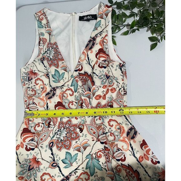LuLus Multicolor Floral Sleeveless Wrap Dress - Womens S - Picture 9 of 11